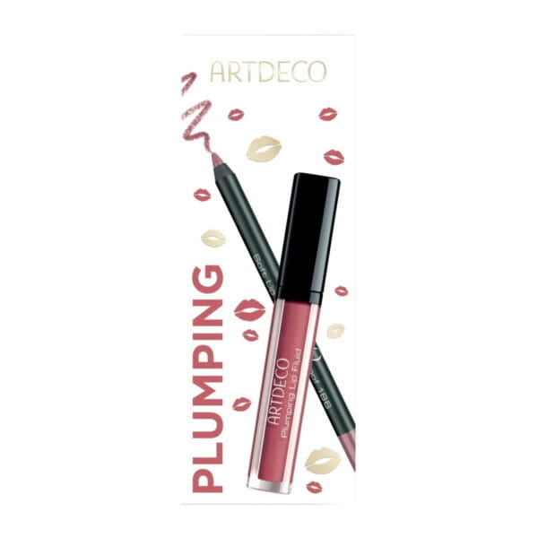 Artdeco Lips Set (Luciu de buze Plumping Lip Fluid 35 + Creion de Buze Soft Lip Liner 186)