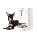 Dozator mâncare câine și pisică automat PETKIT YUMSHARE Dual Hopper Smart Feeder cu cameră oțel inoxidabil 304 capacitate 5 l alb