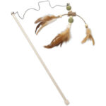 Jucărie pisici Beeztees undiță cu iarba mâței și matatabi 40 cm