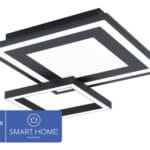 Plafonieră cu LED integrat Eglo Crosslink 2,7W 660 lumeni, lumină RGBW, negru