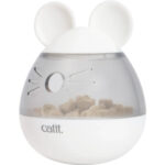 Dispenser mâncare pisici Catit Pixi, formă șoricel 8x10 cm