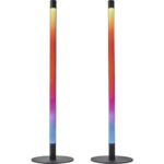Set 2 lampadare cu LED integrat Nedis SmartLife 36W, lumină RGBIC, conexiune WiFi